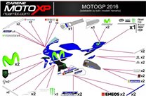 Kit de pegatinas compatible con Yamaha R6 2017 - 2022 - MXPKAD11388