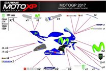 Kit de pegatinas compatible con Yamaha R6 2017 - 2022 - MXPKAD11863