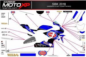 Sticker set compatible with Yamaha R6 2017 - 2022 - MXPKAD11389