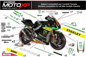 Kit de pegatinas compatible con Yamaha R6 2008 - 2016 - MXPKAD10893