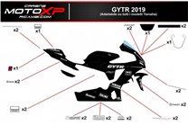 Kit de pegatinas compatible con Yamaha R6 2008 - 2016 - MXPKAD13897