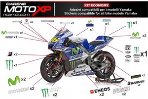 Aufkleber Satz kompatibel mit Yamaha R6 1999 - 2002 - MXPKAD10713