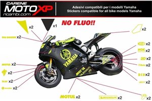 Aufkleber Satz kompatibel mit Yamaha R6 1999 - 2002 - MXPKAD10720