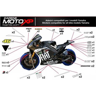 Sticker set compatible with Yamaha R6 1999 - 2002 - MXPKAD10727