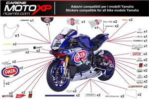 Kit Autocollants compatible avec Yamaha R6 1999 - 2002 - MXPKAD10741