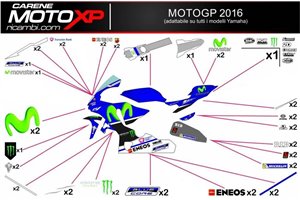 Kit Autocollants compatible avec Yamaha R6 1999 - 2002 - MXPKAD10744