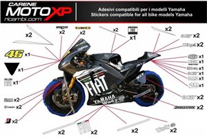 Kit adesivi compatibile con Yamaha R3 2015 - 2018 - MXPKAD5373