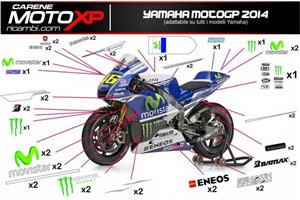Kit adesivi compatibile con Yamaha R3 2015 - 2018 - MXPKAD5376