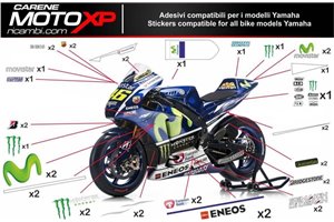 Kit de pegatinas compatible con Yamaha R3 2015 - 2018 - MXPKAD5518