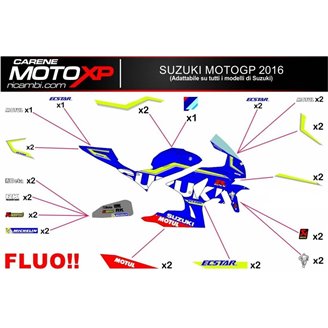 Kit adesivi compatibile con Suzuki Hayabusa 1300 2008 - 2018 - MXPKAD10577