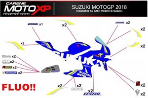 Kit Autocollants compatible avec Suzuki Hayabusa 1300 2008 - 2018 - MXPKAD10562