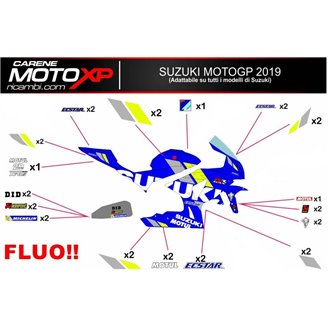 Sticker set compatible with Suzuki Gsxr 1000 2009 - 2016 - MXPKAD10451