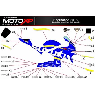 Kit Autocollants compatible avec Suzuki Gsxr 1000 2017 - 2022 - MXPKAD10487