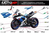 Aufkleber Satz kompatibel mit Suzuki Gsxr 1000 2009 - 2016 - MXPKAD10424
