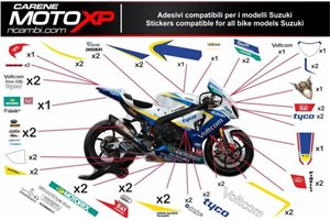 Aufkleber Satz kompatibel mit Suzuki Gsxr 1000 2007 - 2008 - MXPKAD10397