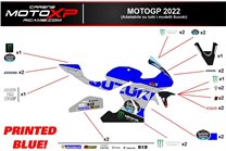 Aufkleber Satz kompatibel mit Suzuki Gsxr 1000 2007 - 2008 - MXPKAD12100