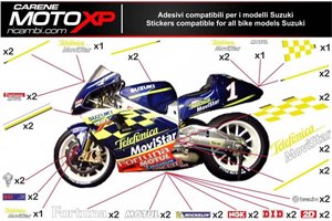 Kit adesivi compatibile con Suzuki Gsxr 1000 2001 - 2002 - MXPKAD10247