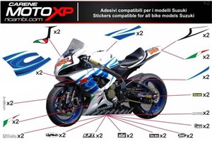 Aufkleber Satz kompatibel mit Suzuki Gsxr 1000 2001 - 2002 - MXPKAD10248