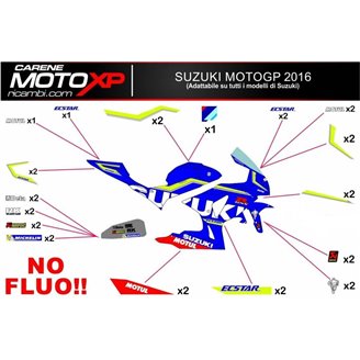 Kit de pegatinas compatible con Suzuki Gsxr 1000 2001 - 2002 - MXPKAD10277