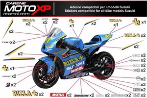 Kit Autocollants compatible avec Suzuki Gsxr 1000 2005 - 2006 - MXPKAD10350