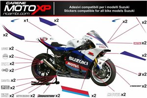 Kit Autocollants compatible avec Suzuki Gsxr 1000 2005 - 2006 - MXPKAD10354