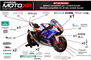 Kit Autocollants compatible avec Suzuki Gsxr 600/750 2008 - 2010 - MXPKAD10198