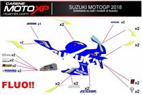 Kit Autocollants compatible avec Suzuki Gsxr 600/750 2008 - 2010 - MXPKAD10167