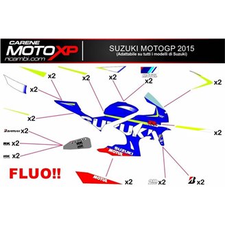 Kit Autocollants compatible avec Suzuki Gsxr 600/750 2006 - 2007 - MXPKAD10142