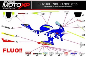 Kit de pegatinas compatible con Suzuki Gsxr 600/750 2001 - 2003 - MXPKAD7445