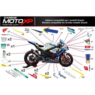Sticker set compatible with Suzuki Gsxr 600/750 2001 - 2003 - MXPKAD4665