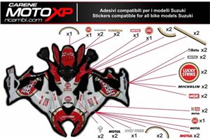 Sticker set compatible with Suzuki Gsxr 600/750 2004 - 2005 - MXPKAD10109