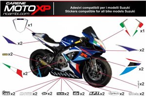 Kit de pegatinas compatible con Suzuki Gsxr 600/750 2004 - 2005 - MXPKAD10086
