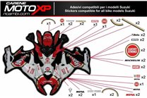 Aufkleber Satz kompatibel mit Suzuki Gsxr 600/750 2006 - 2007 - MXPKAD10127