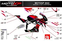 Kit Autocollants compatible avec Aprilia RSV4 2009 - 2014 - MXPKAD14526