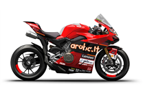 Carene stradali in abs verniciate per Ducati Panigale V4 V4S per scarico Akrapovic 2020 - 2021 - MXPCAV16324