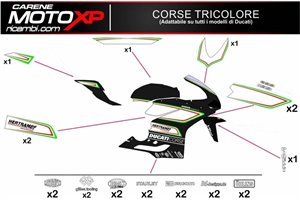 Kit de pegatinas compatible con Ducati Panigale V4 V4S V4R 2019 - 2022 - MXPKAD12489
