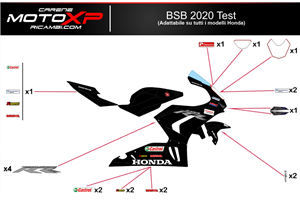 Kit Autocollants compatible avec Honda Cbr 1000 RR 2020 - 2023 - MXPKAD13352