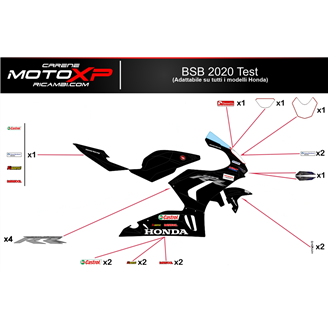 Kit de pegatinas compatible con Honda Cbr 600 F 2012 - 2017 - MXPKAD8830