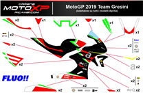 Kit Autocollants compatible avec Aprilia RSV4 2021 - 2023 fluo - MXPKAD16497