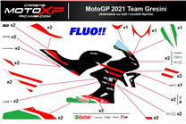 Kit Autocollants compatible avec Aprilia RSV4 2021 - 2023 fluo - MXPKAD16498