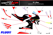 Aufkleber Satz kompatibel mit Aprilia RSV4 2021 - 2023 fluo - MXPKAD16501