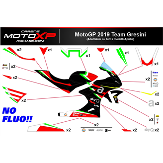 Aufkleber Satz kompatibel mit Aprilia RSV4 2021 - 2023 - MXPKAD16489
