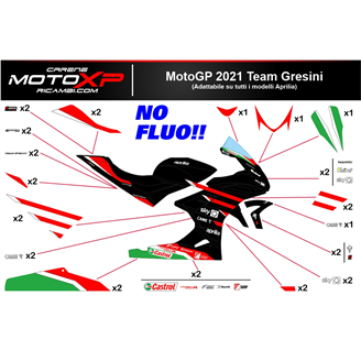 Aufkleber Satz kompatibel mit Aprilia RSV4 2021 - 2023 - MXPKAD16490