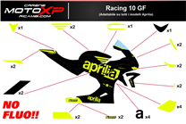 Kit Autocollants compatible avec Aprilia RSV4 2021 - 2023 - MXPKAD16493