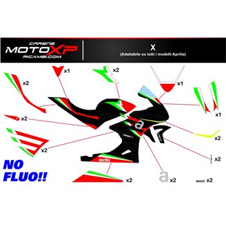 Aufkleber Satz kompatibel mit Aprilia RSV4 2021 - 2023 - MXPKAD16493