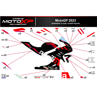 Kit adesivi compatibile con Aprilia RSV4 2021 - 2023 - MXPKAD16542