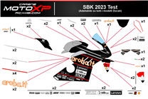 Kit Autocollants compatible avec Ducati Panigale V2 2020 - 2023 - MXPKAD16546