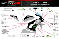 Sticker set compatible with Kawasaki Zx6R 2009 - 2012 - MXPKAD16588