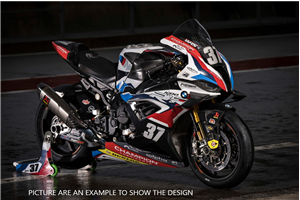 Lackierte Rennverkleidung Bmw S1000 RR 2019 - 2022 + Schrauben, Schnellverschlüsse - MXPCRV15048