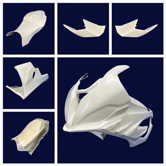 Bmw S1000 RR 2023 fairings in 5 pieces without front fender - MXPCRD16752